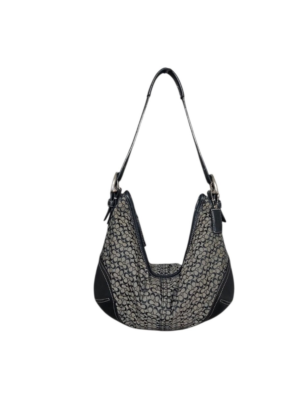 Coach Soho Signature Jacquard & Leather Hobo Bag Gently Loved